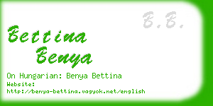 bettina benya business card